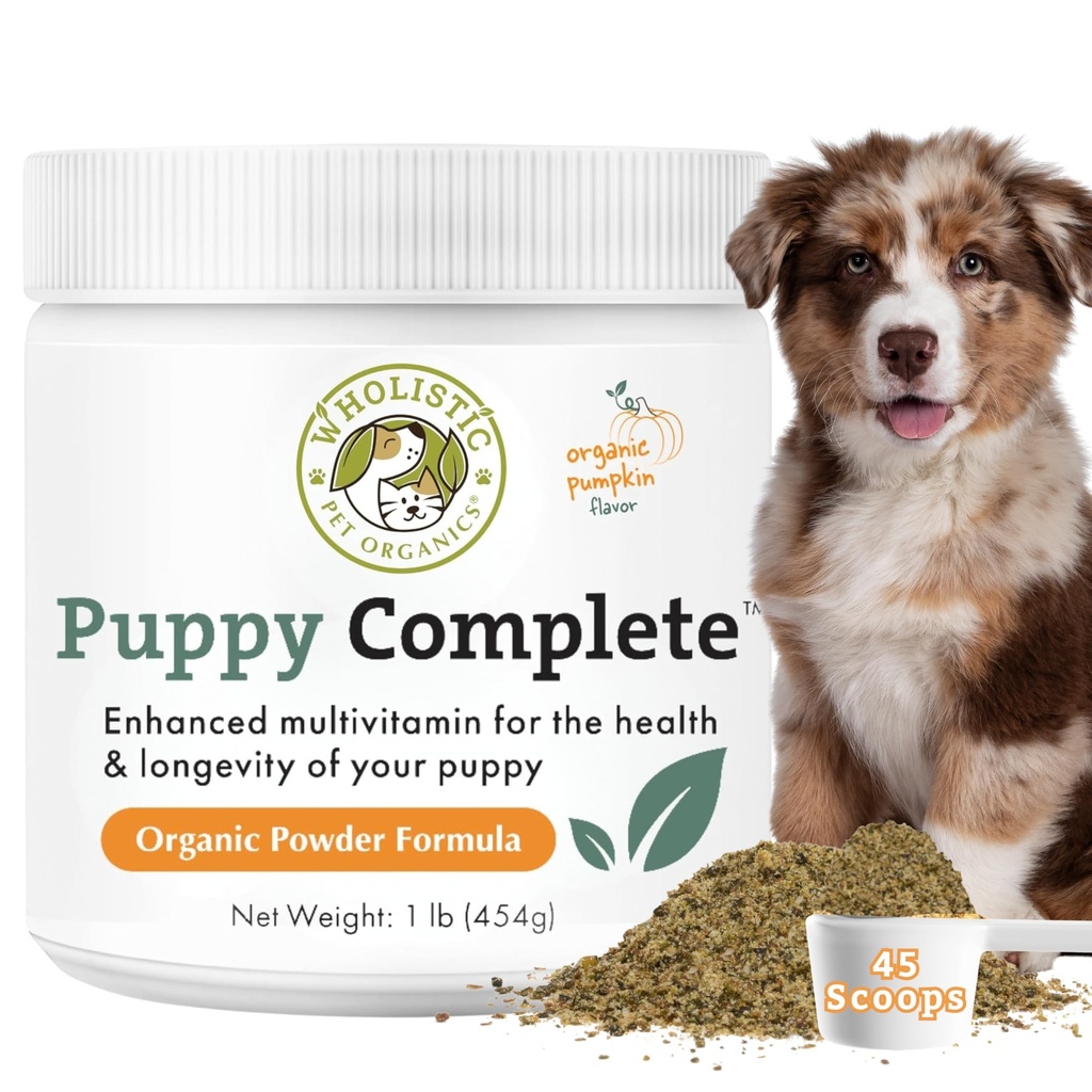 WHolstic Pet Organics Complete - Dog Multivitamin Powder - 1 Lb - Daily Dog Vitamin & Suplemen untuk Homemade Food - Sistem Imune, Skin, Coat & Overall Health - Kecil dan Besar Puppy