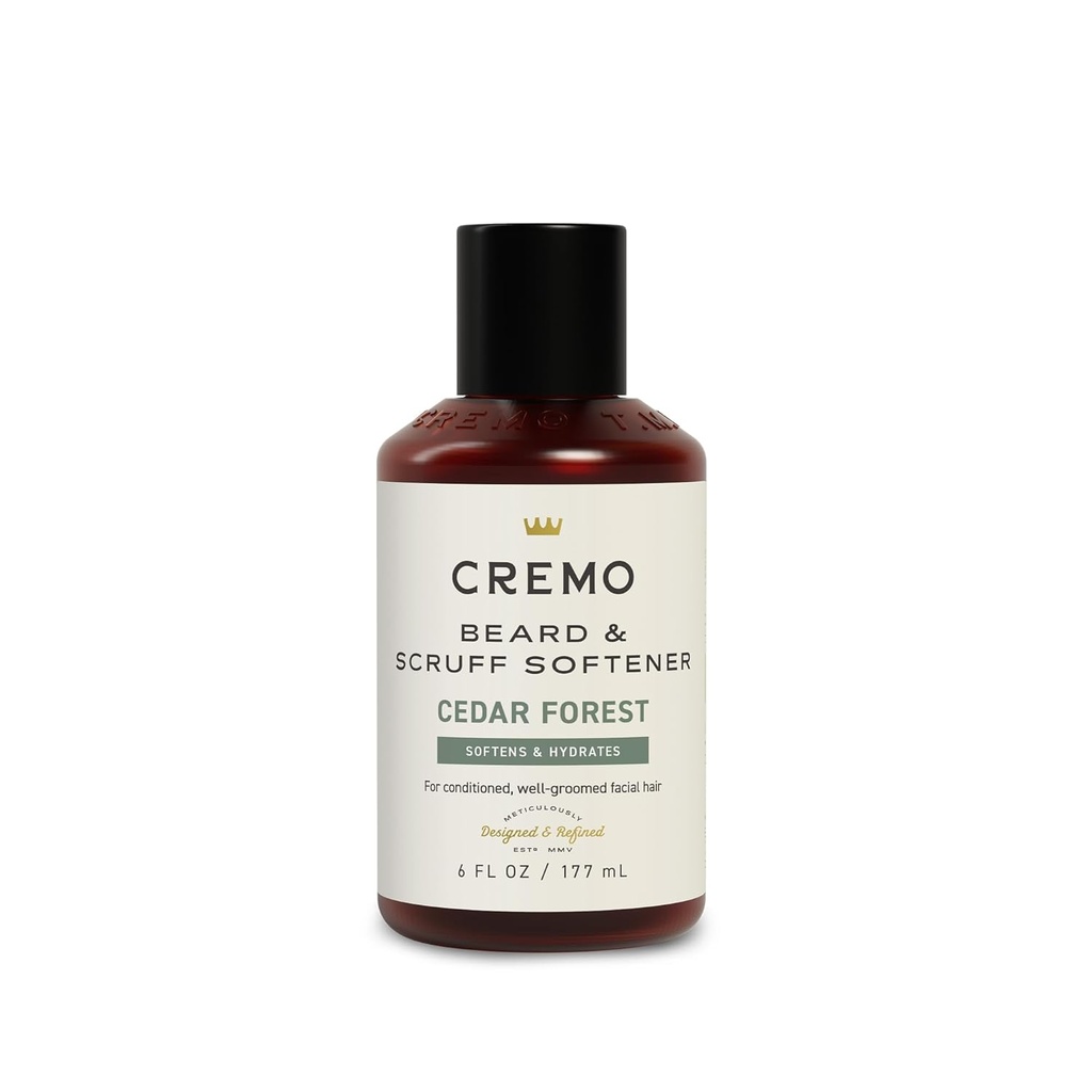 Cremo Cedar Forest Beard & Scruff Softener, Softens dan Kondisi Wajah Rambut Semua Lengths hanya dalam 30 Detik, 6 Fluid Ounce