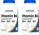 Nutricost Vitamin B6 (Pyridoxine HCI) 100mg, 240 Capsules (2 Botol)