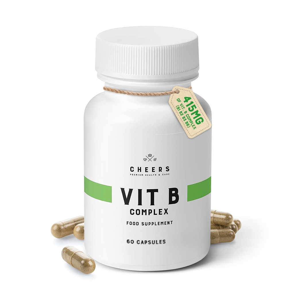 Suplemen Vitamin B: 113.5mg B1, B2, B3, B6, B12, B12, Gegan Absorpsi Tinggi B untuk Otak, Nerve & Imune Dukungan 14; Non-GMO, DRCapes Plus 124; 60 Capsules