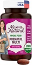 Mama Natural Organic Prenatal Vitamin for Women Vegan (30 Servis): Satu hari Prenatal untuk Wanita hamil; Prenatal Makanan Berdasarkan, Non-GMO & Gluten- Free - Pre Natal Multivitamin dengan Folate
