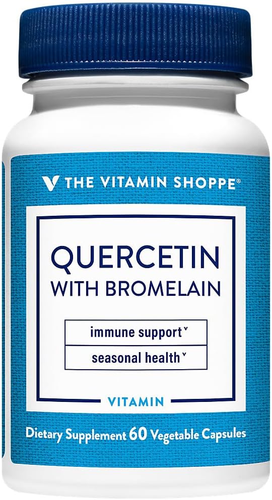The Vitamin Shoppe Quercetin dengan Bromelain - 250mg Antioksidant (60 Capsules)