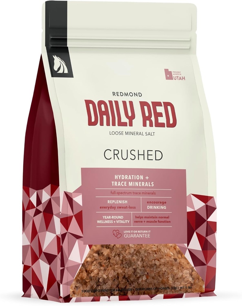 Daily RED Crushed - Mineral Suplemen untuk Kuda (5 LB Bag)