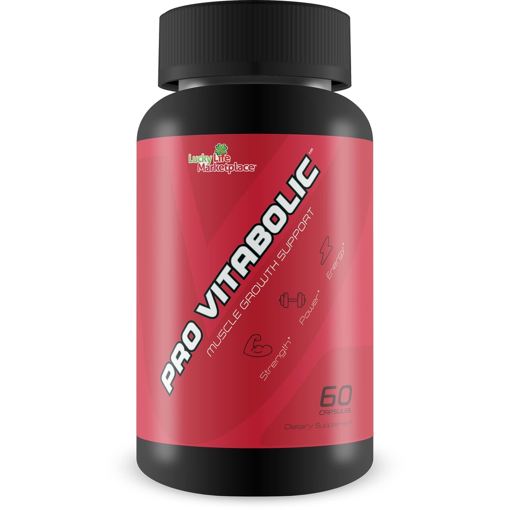Pro Vitabolic - Dukungan Perkembangan Otot - Daya Enhance, Kekuatan, Stamina, & Energi - Pompa Otot Peledak untuk Big Gains - Bantuan Oksigen & Nuklir ke Otot - L-Arginine & L- Citrulline