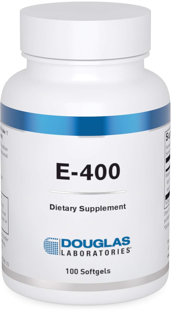 Douglas Laboratorium E-400 124; Vitamin E untuk Perlindungan Antioksidant dan Dukungan Kardiovaskular 124; 100 Kapsul