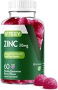 Viteey Zinc Gummies for Women and Men - Imune Supplemen Dukungan - 30mg - Vegan, Gelatin Free, Non GMO - 60 Count