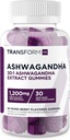 TransformHQ Ashwagandha Gummies 1.200 mg, 60 Gummies (Mixed Berry Flavor) - Ashwagandha Herbal Extract Supplemen - 30 Pelayan, Gluten Bebas, Non-GMO