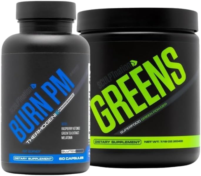 Skulpt Nation by V Shred Burn PM and Premium Greens Bundle
