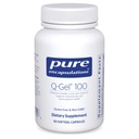 Encapsulasi Murni Q-Gel 100 (Hydroluble CoQ10) O24; CoQ10 dengan Vitamin E ke Enhance Solubility 124; 60 Softgel Capsules