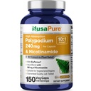 NusaPure Polypodium Nicotinamide 10: 1 Ekstrak, 240 mg Sama dengan 2.400 mg per Veg Caps - 150 Cacah (Non-GMO, Soyfree, Bioperin)