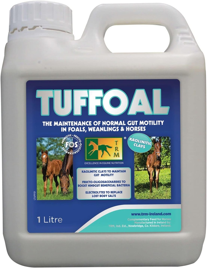 TRM Tuffoal Feed Supplement for Gut Motility with Kaolfasic Clays and Pectin - 33.8 fl oz (1 Liter) - 33.8 flf oz