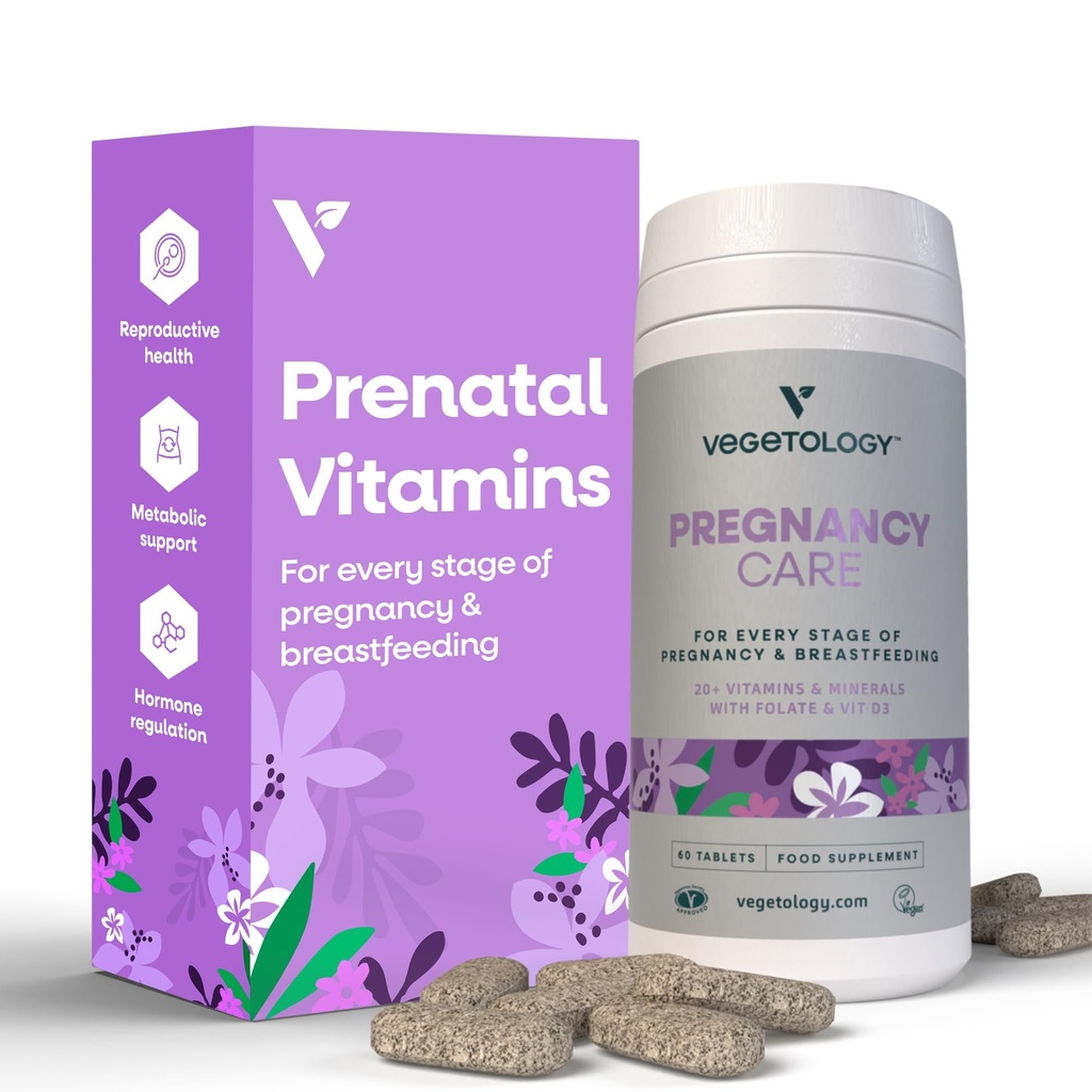 Pregnancy Vitamin for Women - Prenatal Vitamin & Postnatal Vitamin untuk Breasting Moms w / 20 + Vitamin, Folate & More - Vegan Prenatal Vitamin untuk setiap tahap dari Pregnancy (60 Ct)