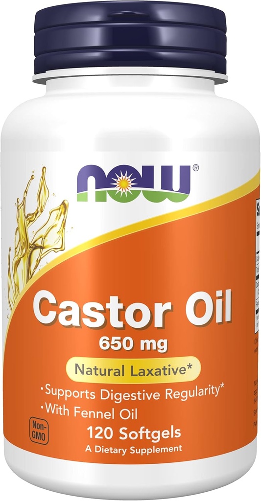 Castor Oil 650mg 120 Softgels (Paket 2)