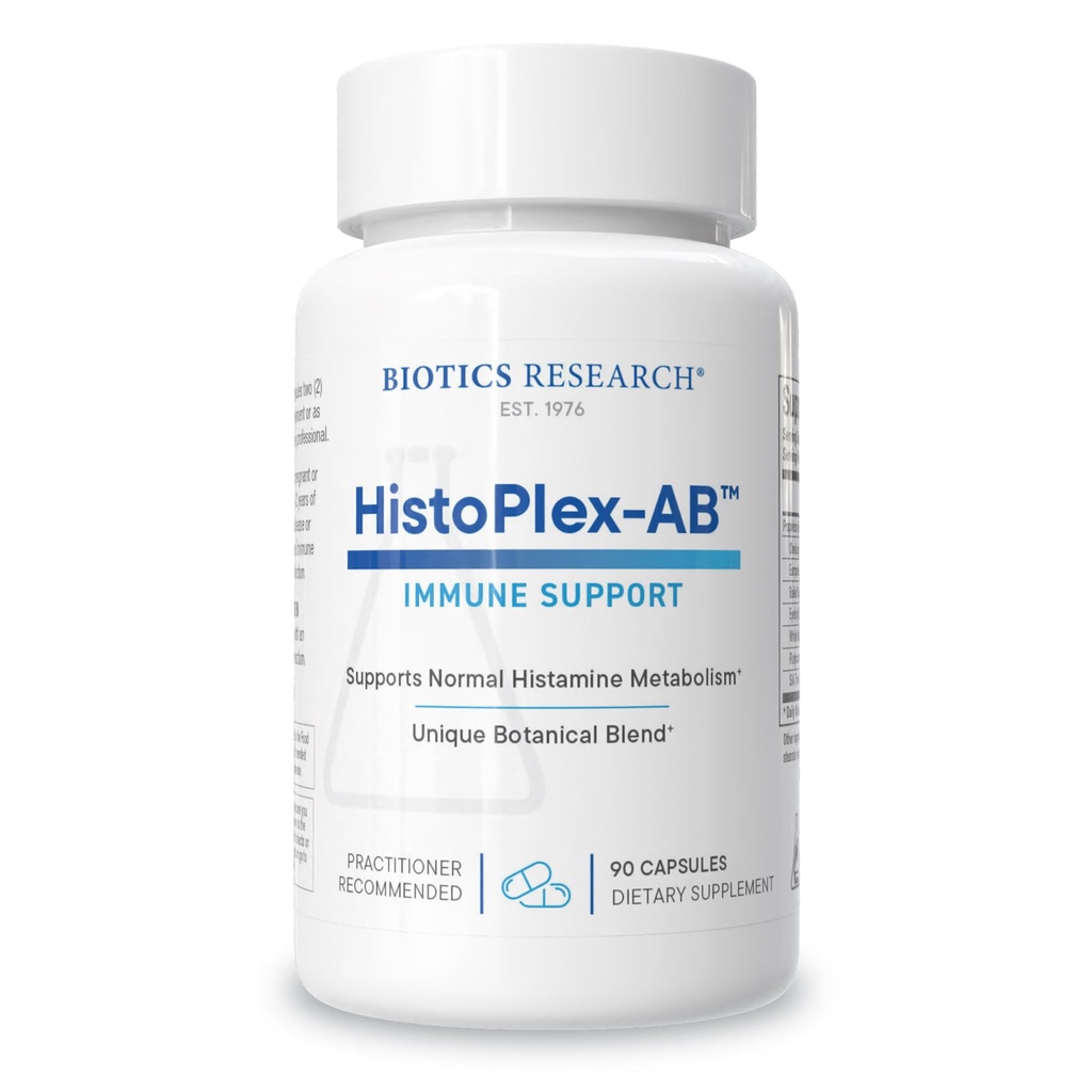 Biotika Research Histox-AB ™ - Natural Anti- Histamine, Immune Dukung, Allergy Buster, Breaty Easier, Powerful Botanical Blend 90 Kapsul
