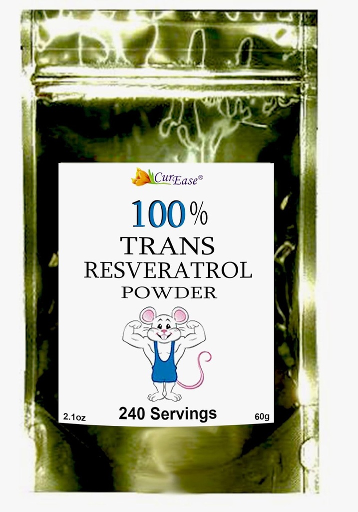 100% Murni Trans Resveratrol Powder 240 Hamba 2.1 oz (60 Grams) 250mg Per Servis