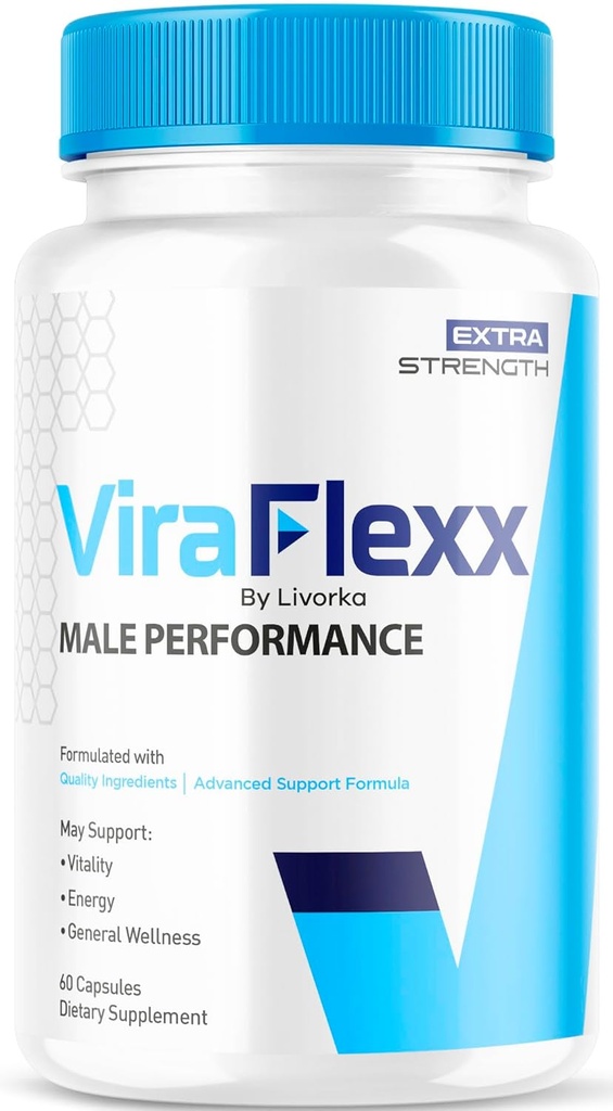ViraFlexx Pro Capsules for Men, Ficial ViraFlexx Pro Pills All Natural Premium Advanced Formula, ViraFlex Supplemen, Vira Flexx Review, 60 Capsules for 1 Bulan