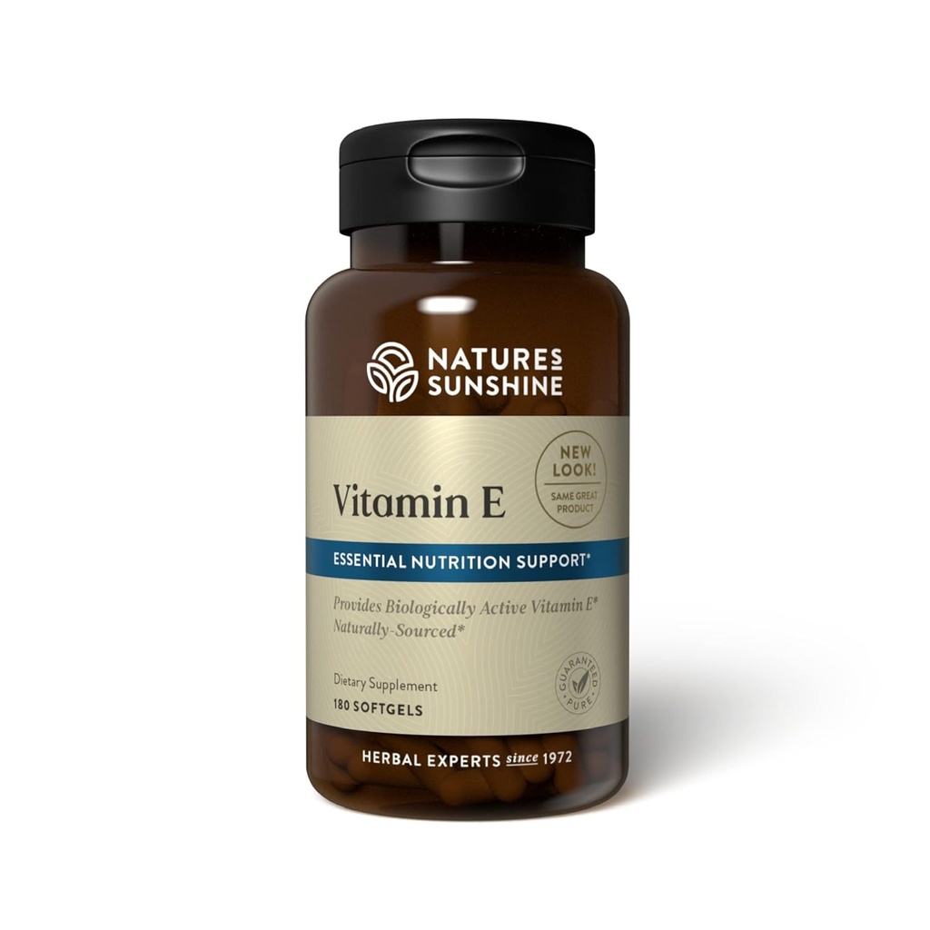 Nature 's Sunshine Vitamin E 100 IU, 180 Softgels