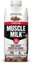 Muscle Milk Genuine Shake, Chocolate, 11 Fl Oz Carton, 12 Pack, 25g Protein, Zero Sugar, Kalsium, Vitamin A, C & D, 5g Fiber, Energizing Snack, Pemulihan Kerja, Paket Mei Vary