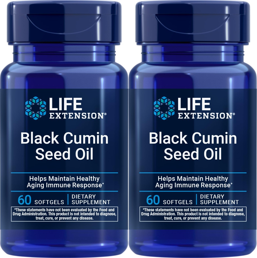 Ekstensi Hidup Minyak Benih Hitam Cumin, 60 softgel (Paket 2)