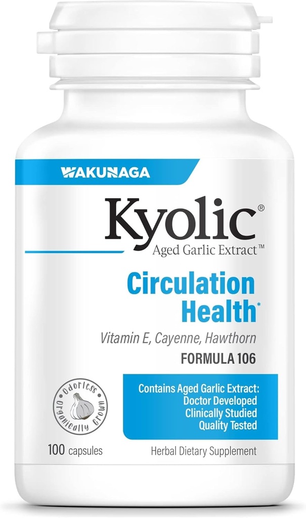 Kyolic Aged Bawang putih Ekstrak Formula 106, Kesehatan Sirkulasi