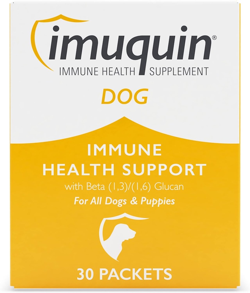 Nutramax lmuquin Immune Health Powder for Dogs and Puppies - With Beta Gcales, Marine Lipids, Vitamin dan Mineral, 30 Paket