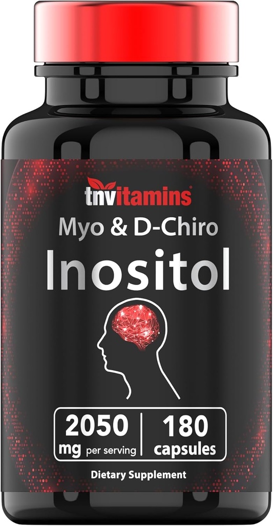 tnvitamin Inositol: 2.050mg - 180 Capsules 124; Inositol powder capsules for Women & Men 124; 40: 1 Rasio dari Myo-Inositol ke D-Chiro Inositol 124; Made in the USA!