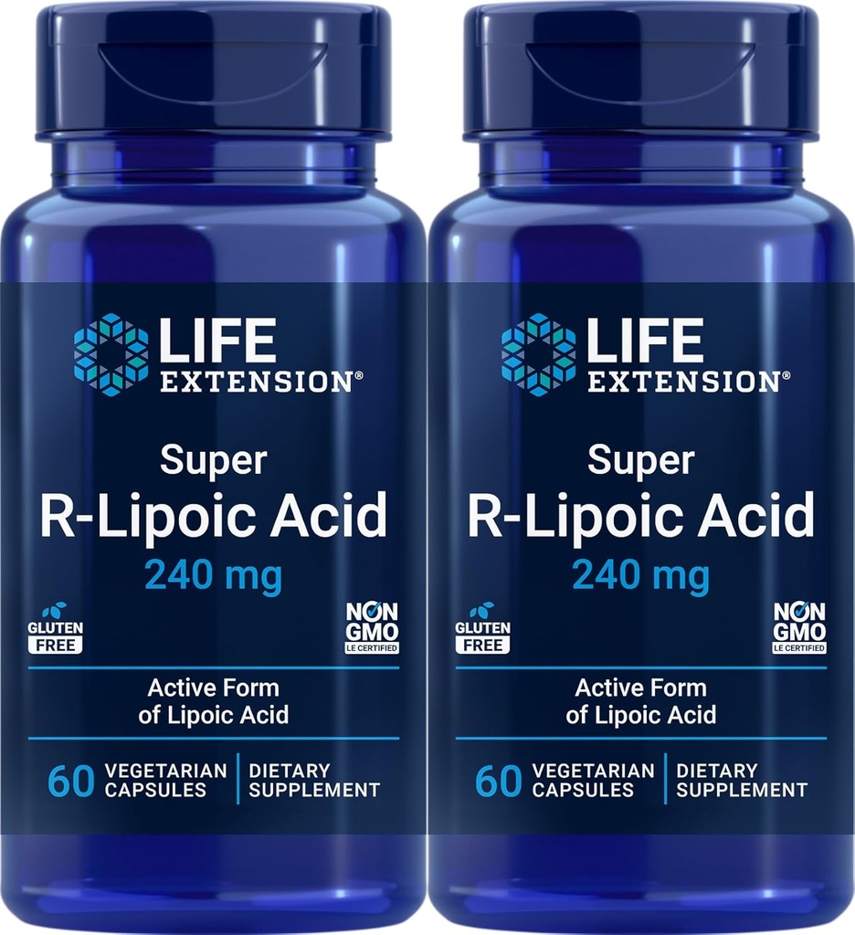 Ekstensi Hidup Super R- Lipoic Acid 240 mg, 60 Vegetarian Capsules (Paket 2)