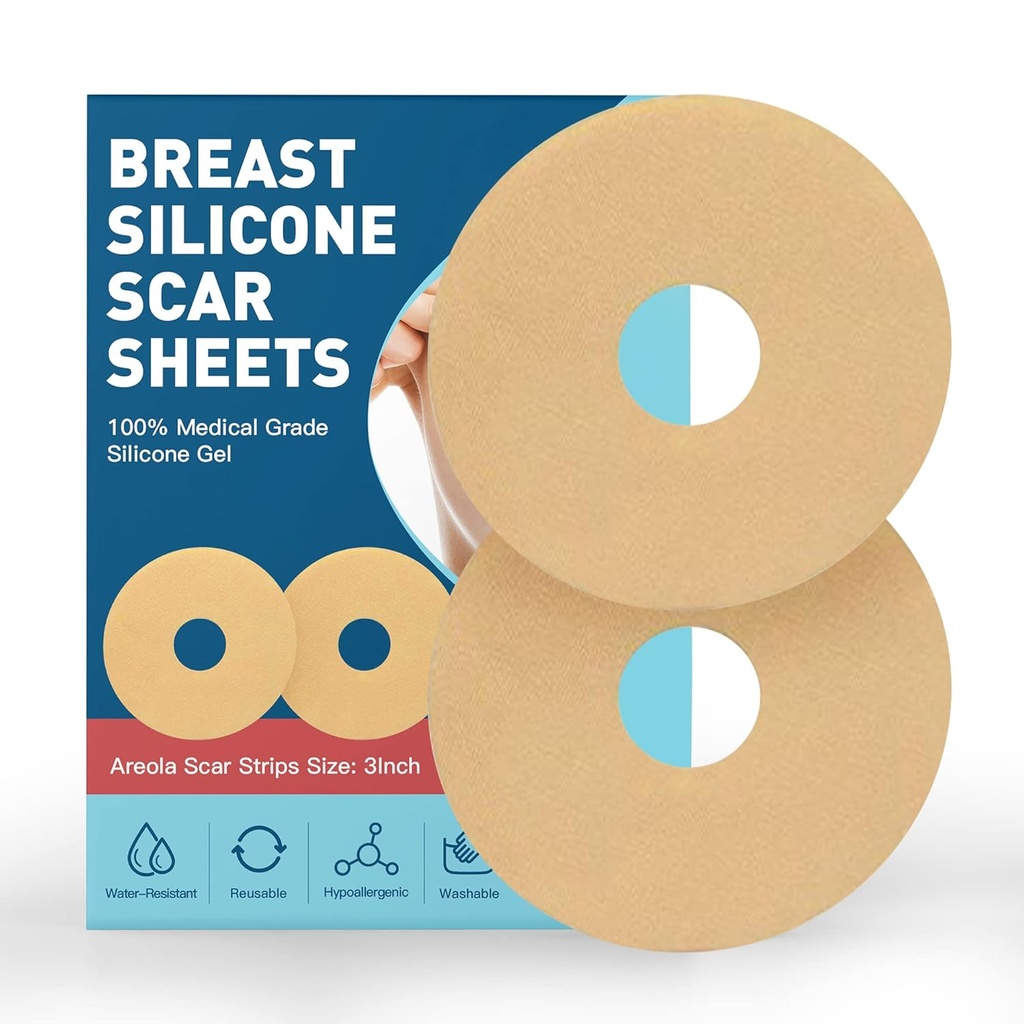 Breast Scar Sheets Tape, Scar Scar Removal Sheets for Breast 6 Pack, Breast Reduction After Beaction for Skies, Breast Augmentation Post Becgery Supplies for Scar