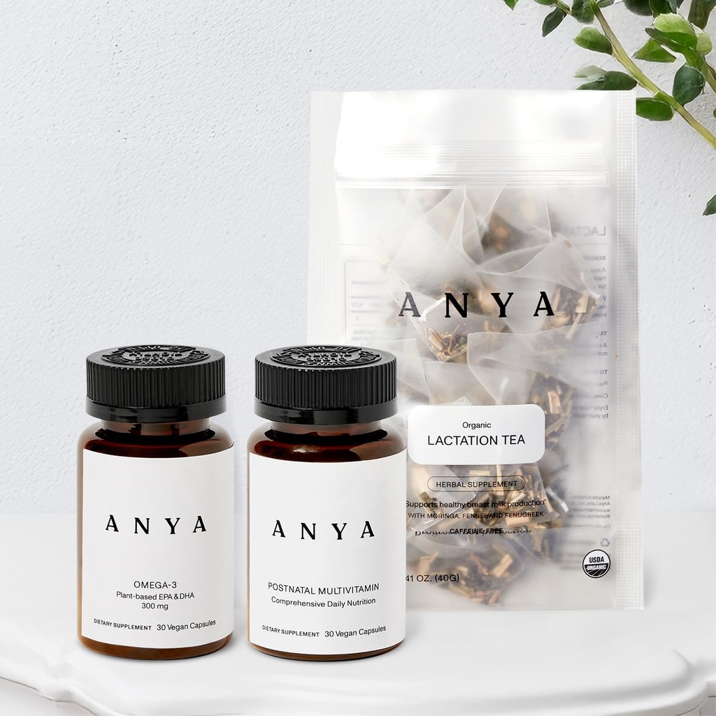 ANA Multivitamin + Lactation Tea Bundle Postpartum Esentials for Women, Postnatal Suplemen untuk Breatfeed