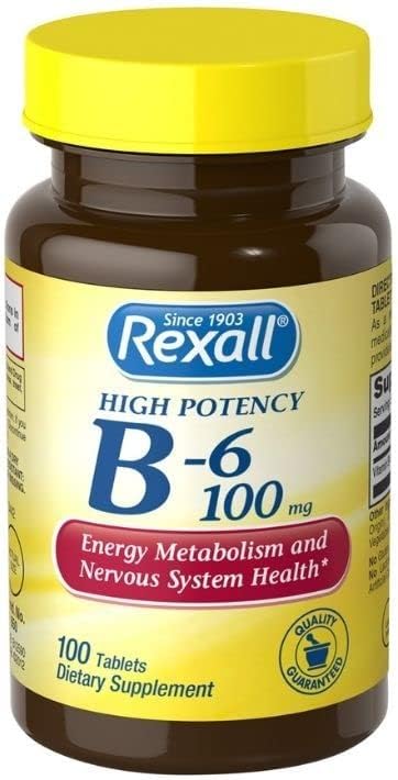 Rexall Vitamin B6 100 mg Tablet, 100 ct