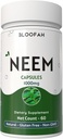 Neem Leaf Capsules 1000mg Powder 124; Azadirachta Indica Herbal Suplemen 124; Non-GMO, Glten- Free, Tidak Ada Artificial Additives 124; Pure Neem Powder (60 Cacah 1)