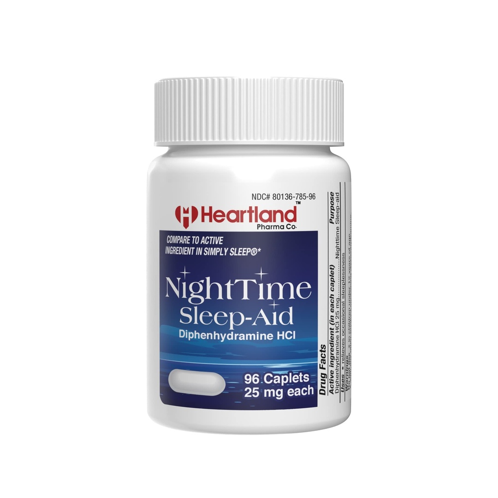 Diphenhydramine HCI 25mg 124; Sleep Aid Relief Caplets 124; Sleep Pill for Dewas Extra Strong 124; Natural Sleep Aids 124; 96 Count
