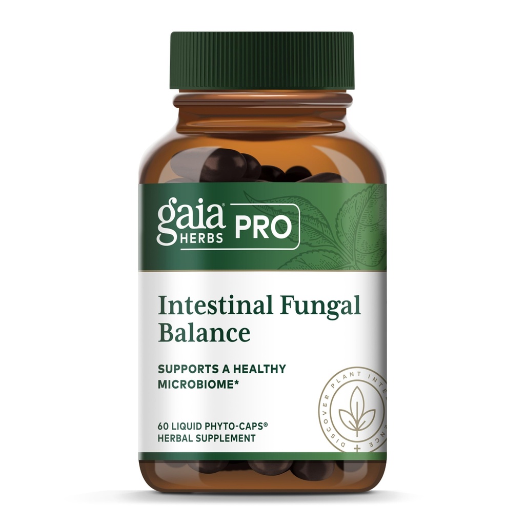 Gaia Herbs Pro Intestinal Fungal Balance - Distribution Suppport Suplement * - Cleanse Support Suplement * with Holy Basil Leaf, Cinnamon Bark & Oregon Grape Root - 60 Liquid Phyto- Caps (60 Pelayan)