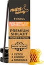 NATURAL SHILAJIT Honey Sticks - Shilajit Resin with Raw Honey, Fulvic Acid & Trace Minements, Plant Based NUtrients for Energy, Immune Dukung & Vitalitas - 7 Shilajit Sticks