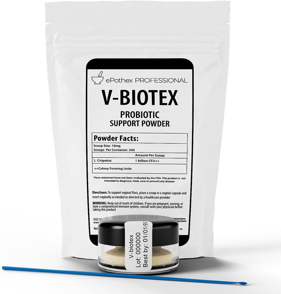 V-Biotex - Murni L. Crispatus Probiotic Powder 124; Vaginal Probiotic 12.4; Promotes Vaginal & Urinary Health 12.4; Infeksi Yeast & Bachiverse Vaginosis Dues Dues 12440