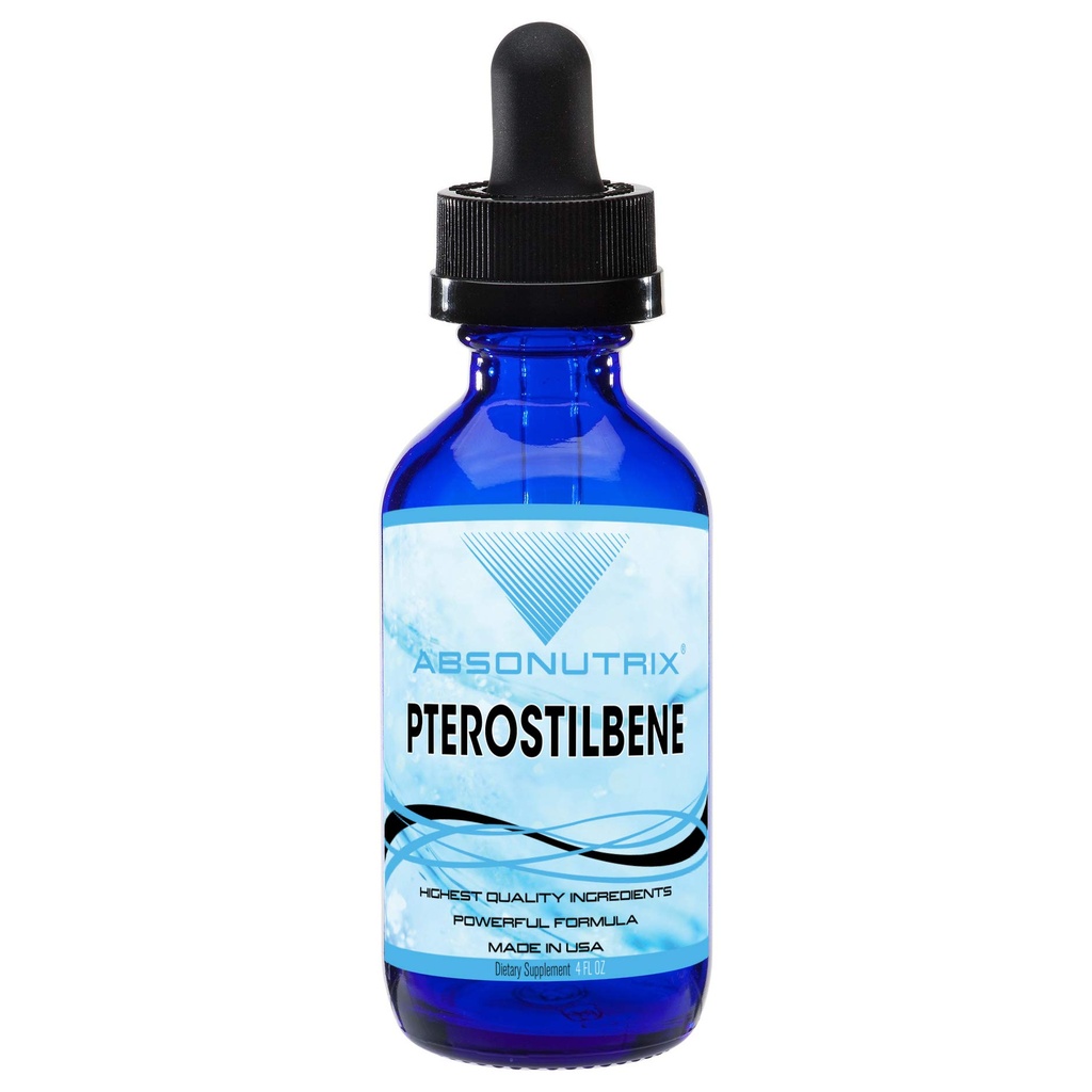 Absonutrix Pterostilbene 300 mg, 4 Fl Oz Liquid Drops, 200 powerful Service, High Bioavability, Third- Party Test, Quick Absorpsi, GMP-Cerfied, NON-GMO, Cruelty- Free Products, Dibuat di USA