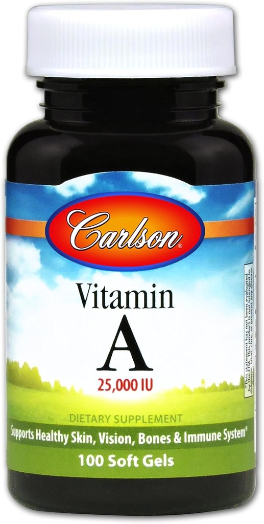 Laboratorium Carlson - Vitamin A, 25.000 IU, 100 softgel