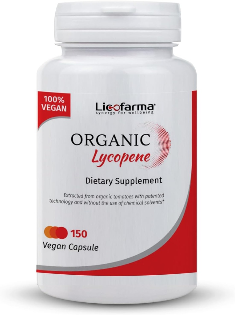 Lycopene Organik 124; Antioksidant Suplemen Alam 124; dengan Lycopene Organik dari Tomato 124; 150 Capsule Pack