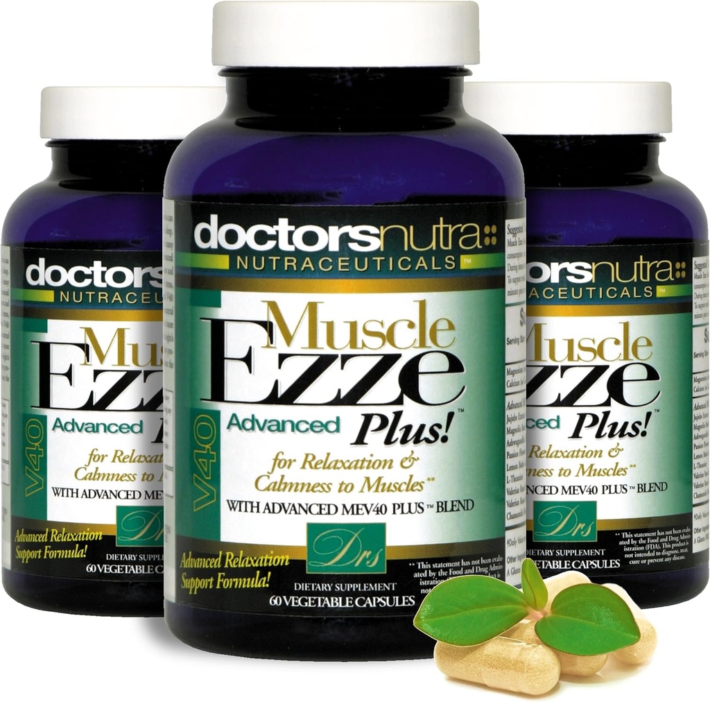 Paket 3 Natural Relaxant Muscle Ezze Plus Advanced Day- Time Night 24- 7 Maximum Power Kapsul.