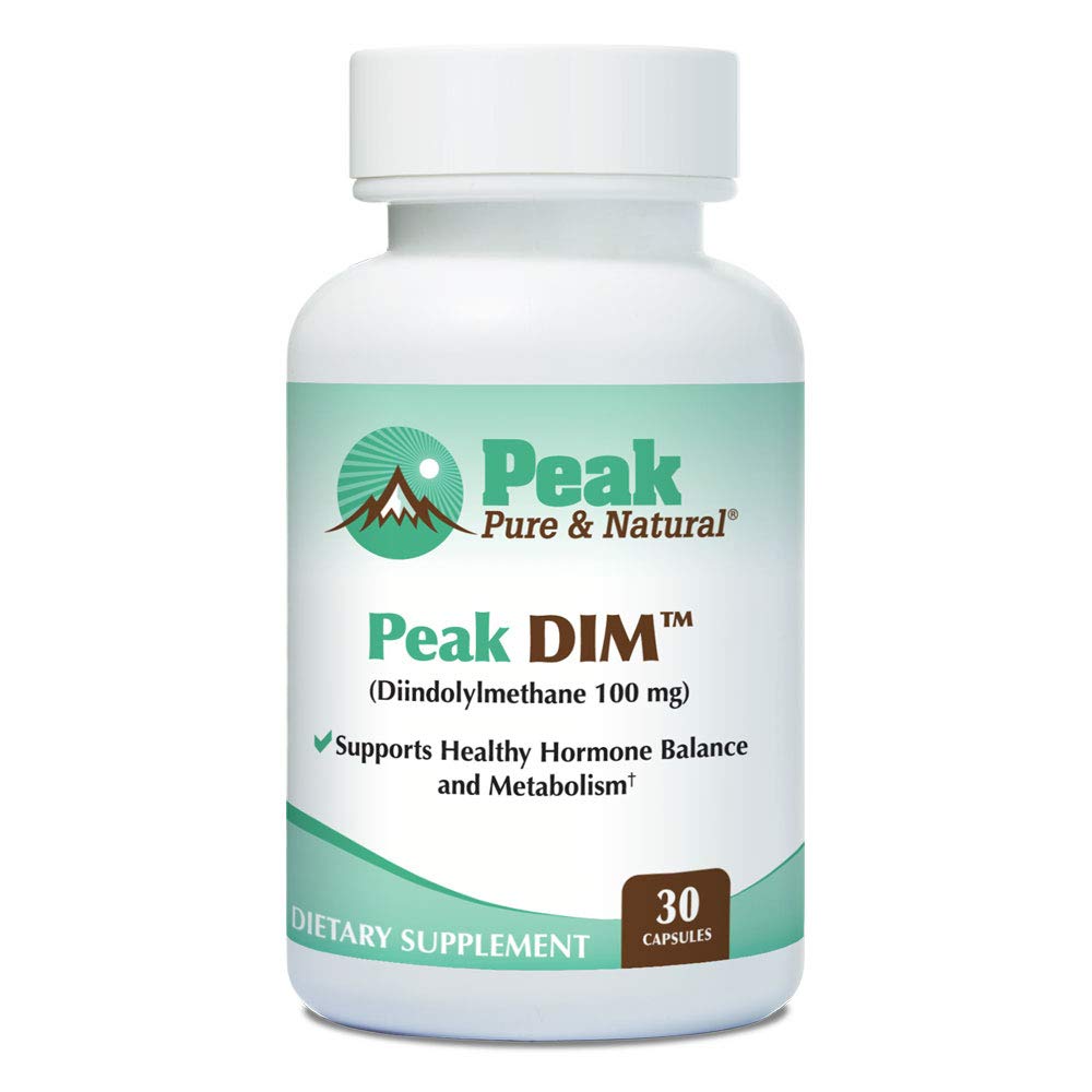 Peak Murni & Natural Peak DIM - Dukung Hormone & Estrogen Keseimbangan - Metabolisme Dukungan Suplemen 12.4; 100mg - 30 Kapsul