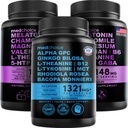 MEDCHOICE Sleep Melonatin (180ct) and Nootropic Brain (60ct) Suplement Bundle - Wellness Duo for Sleep, Brain, Focus, & Mood Support - Vegan, Non-GMO, Gluten- Free