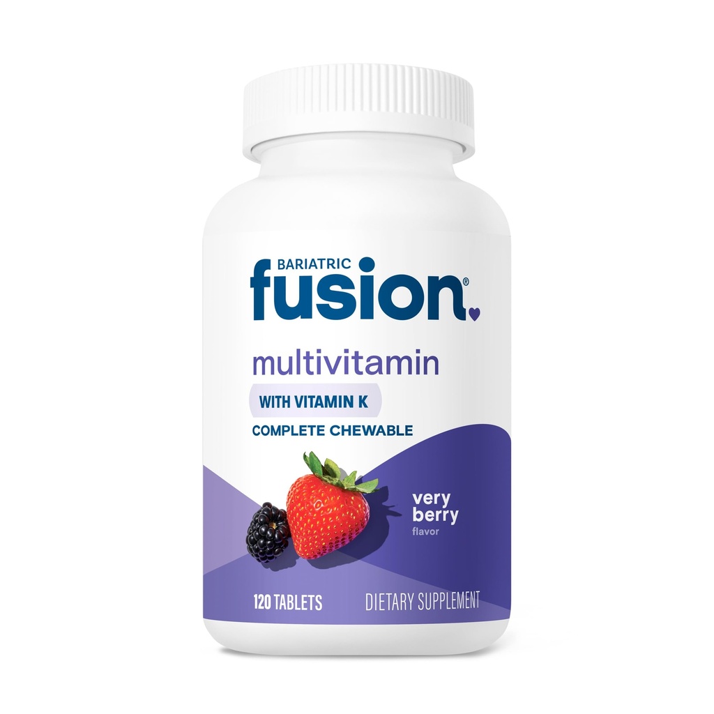 Fase Bariatrik Very Berry Lengkap Bariatric Multivitamin dengan Besi dan Vitamin K untuk Pasien Bedah Bariatrik Termasuk Gastric Bypass dan Sleeve Gastrectomy - 120 Tablet