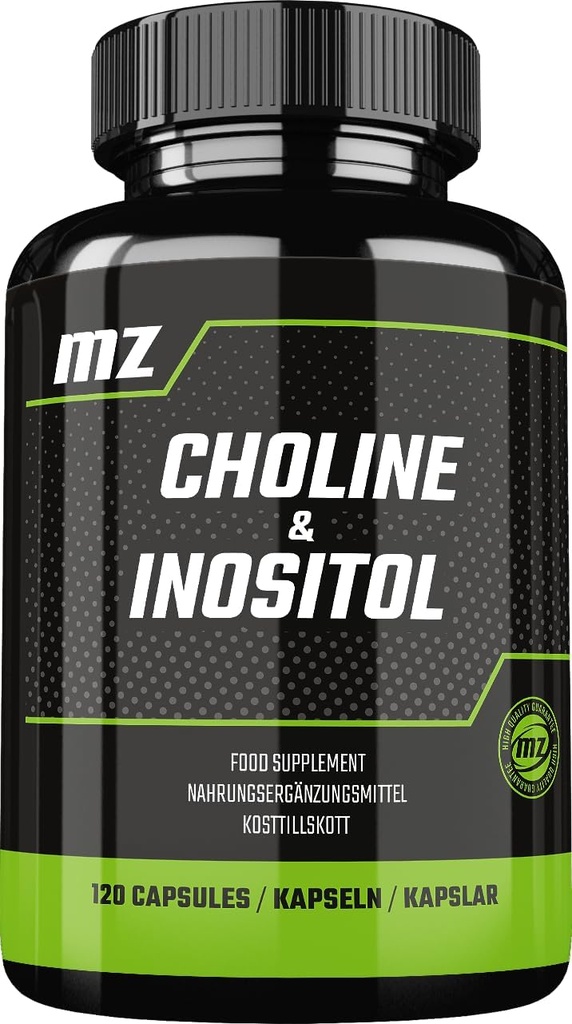 Choline dan Inositol 1200 mg per Serving - 120 Capsules - 2 Bulan Supplemen Diet untuk Mendukung Pikiran Kejelasan dan Relaksasi - oleh MZ