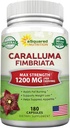 ASquared Nutrection Caralluma Fimbalran 1200 mg - 180 Capsules, Natural Extract W8th Los Let Pill Suppresan, Tanaman Root Appetite & Pure Energy Booster, Max Strange Lean Fat Burn
