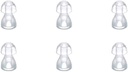 Ada 6pcs / lot Hearing Aid Ear Tips Silicone Earplug Domes for BTE, ITE and Pocket Hearing Aids Aid Ear Bud Replacements (Small Gib8mm)