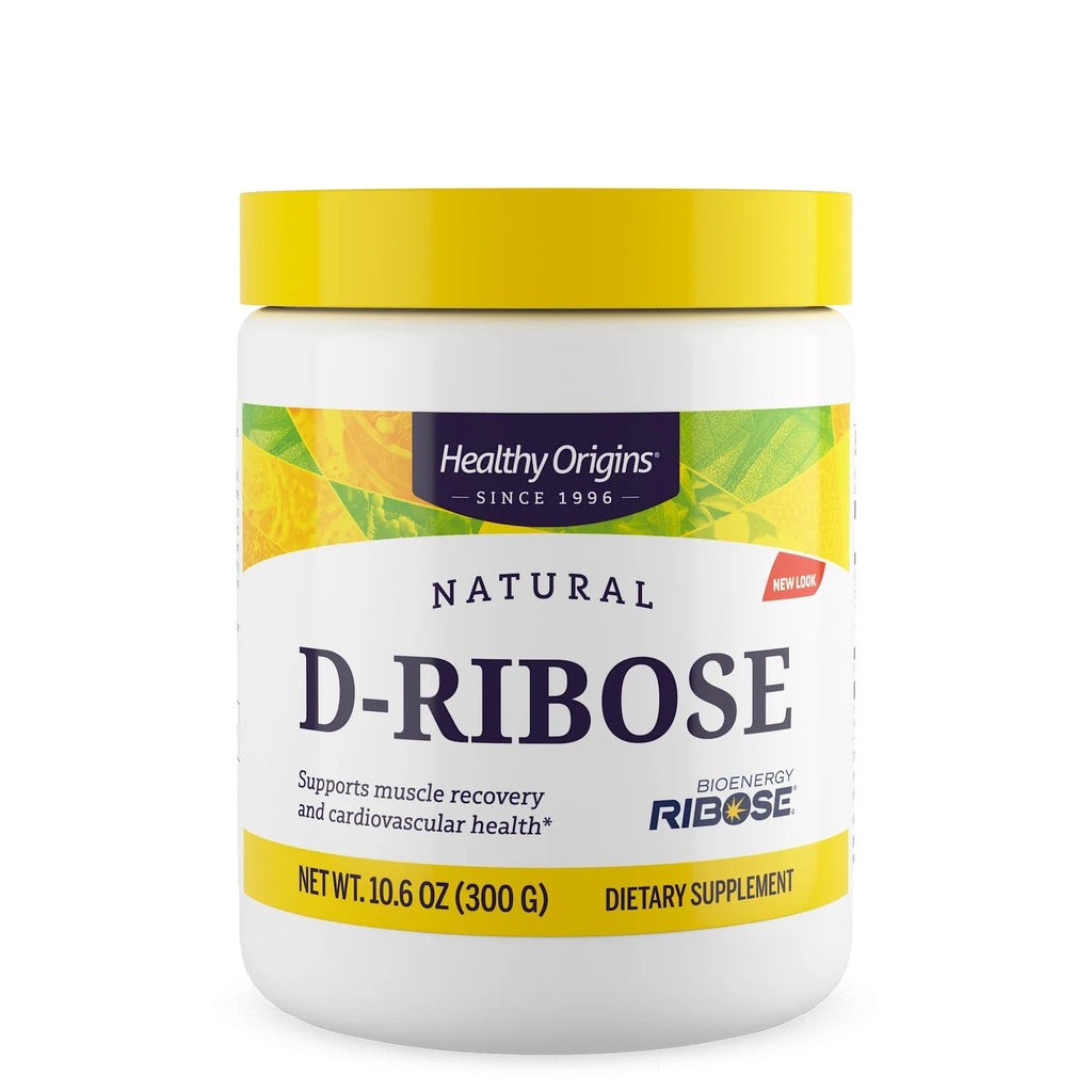 Healthy Origins D-Ribose Powder 5,000 mg per Serving, 10.6 oz (300g) - Featuring BioEnergy Ribose Clinically Studied Pure D-Ribose - Supports Cellular Energy Production, Heart Health & Muscle Recovery