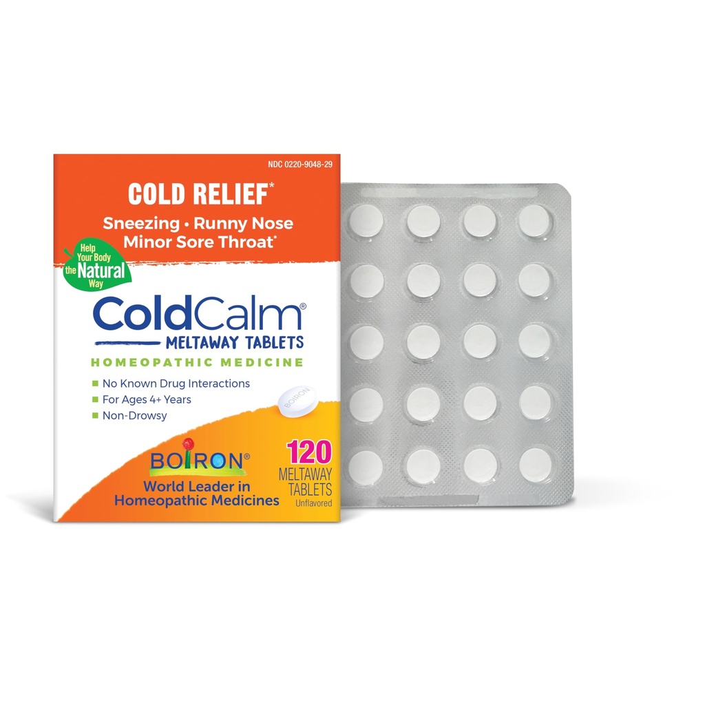 Boiron ColdCallets Tablet untuk Relief of Common Cold Symptoms seperti Sneezing, Runny Nose, Sore Throat, dan Nasal Contrable - Non-Drowsy - 120 Count