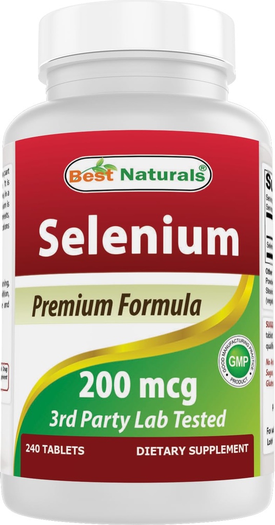 Selenium Terbaik 200 mcg Tambahan, 240 Cacah