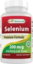 Selenium Terbaik 200 mcg Tambahan, 240 Cacah