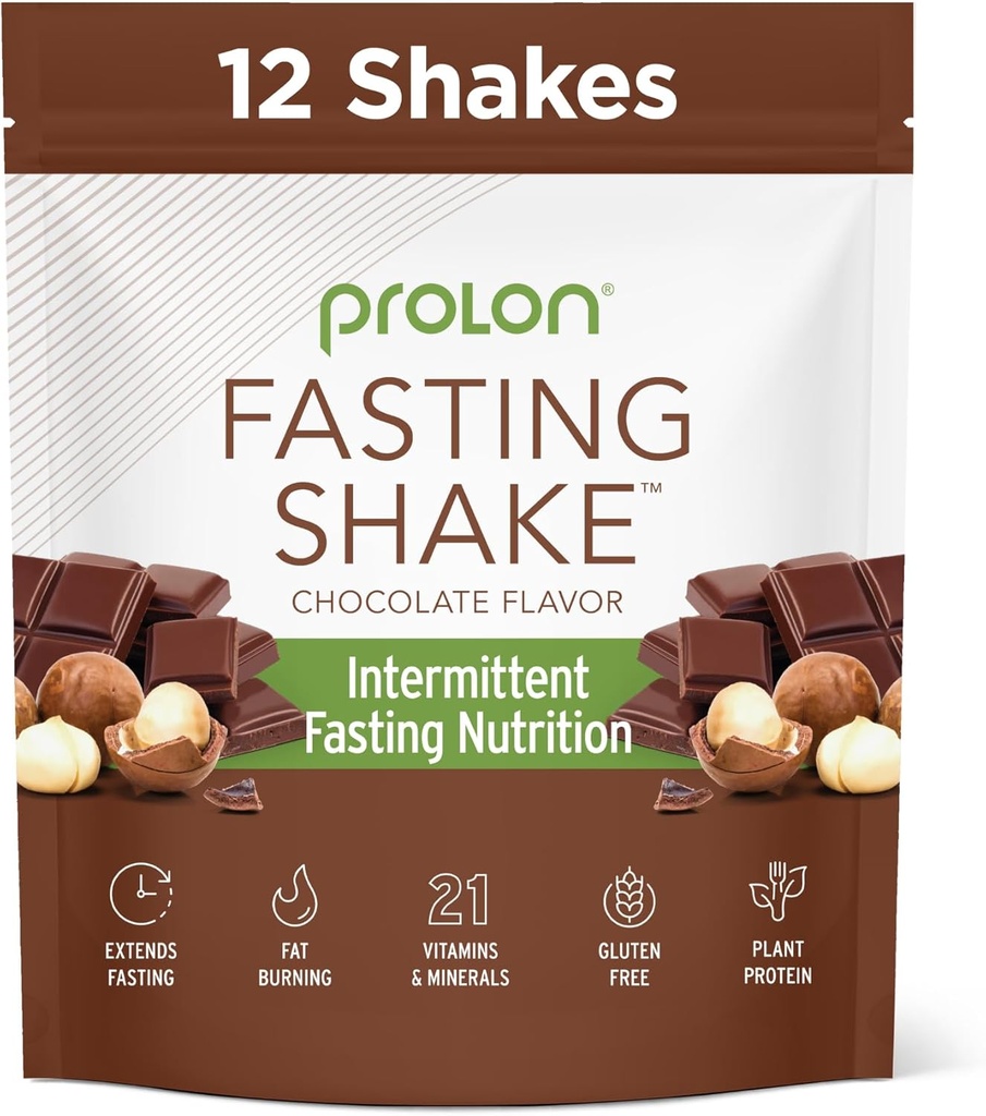 Proton Intermittent Fasting Drink Mix 126; Fasting Shake untuk Intermittent Fasting 124; Vitamin, Fiber, Plant Based Protein, SuperFoods 124; Keto, Vegan, Gluten Free, Daired Free 124; Coklat, 12 Paket